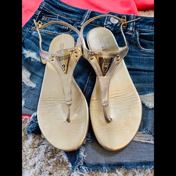 Guess Shoes - COPY - Guess Women’s Gold Metallic Sandals